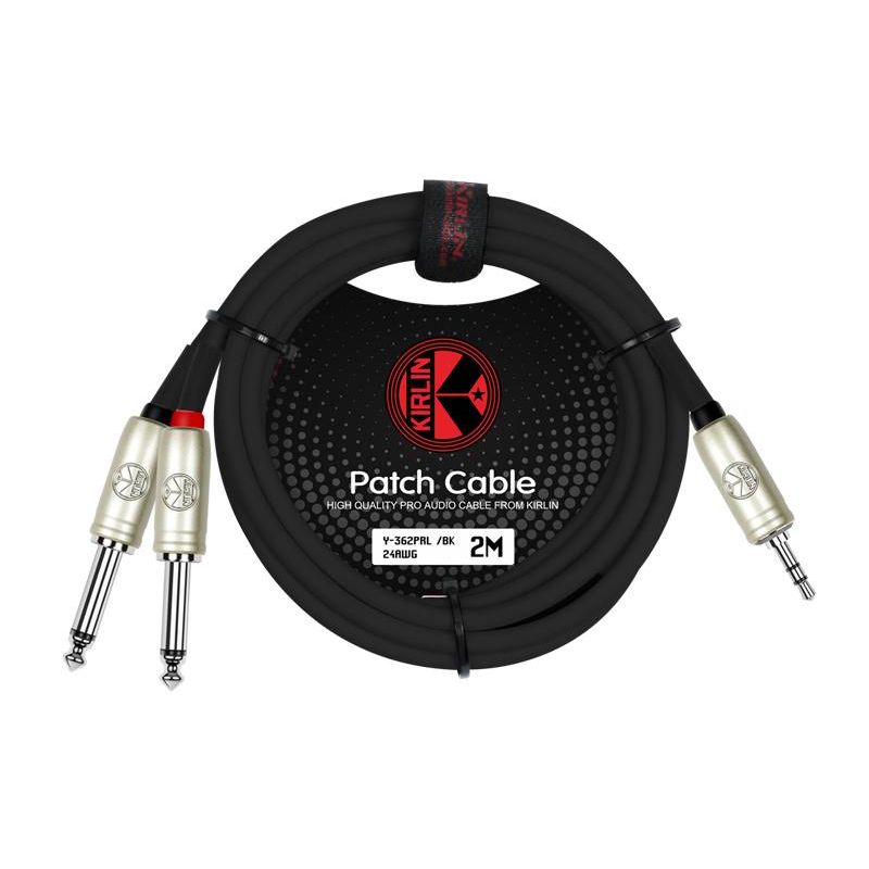 Kirlin Cable Y-362PRL Serisi 2MT 3.5 mm. Stereo (Erkek) - 2x6.35 mm. Mono (Erkek) 2