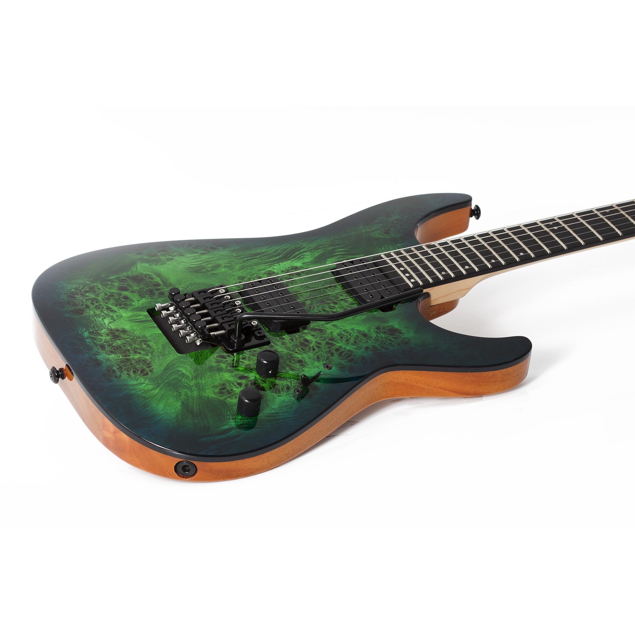 Schecter C-6 Pro FR Elektro Gitar (Aqua Burst) 3