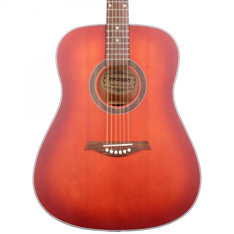 Madison MAG-41M-TRD Trans Red Akustik Gitar 1