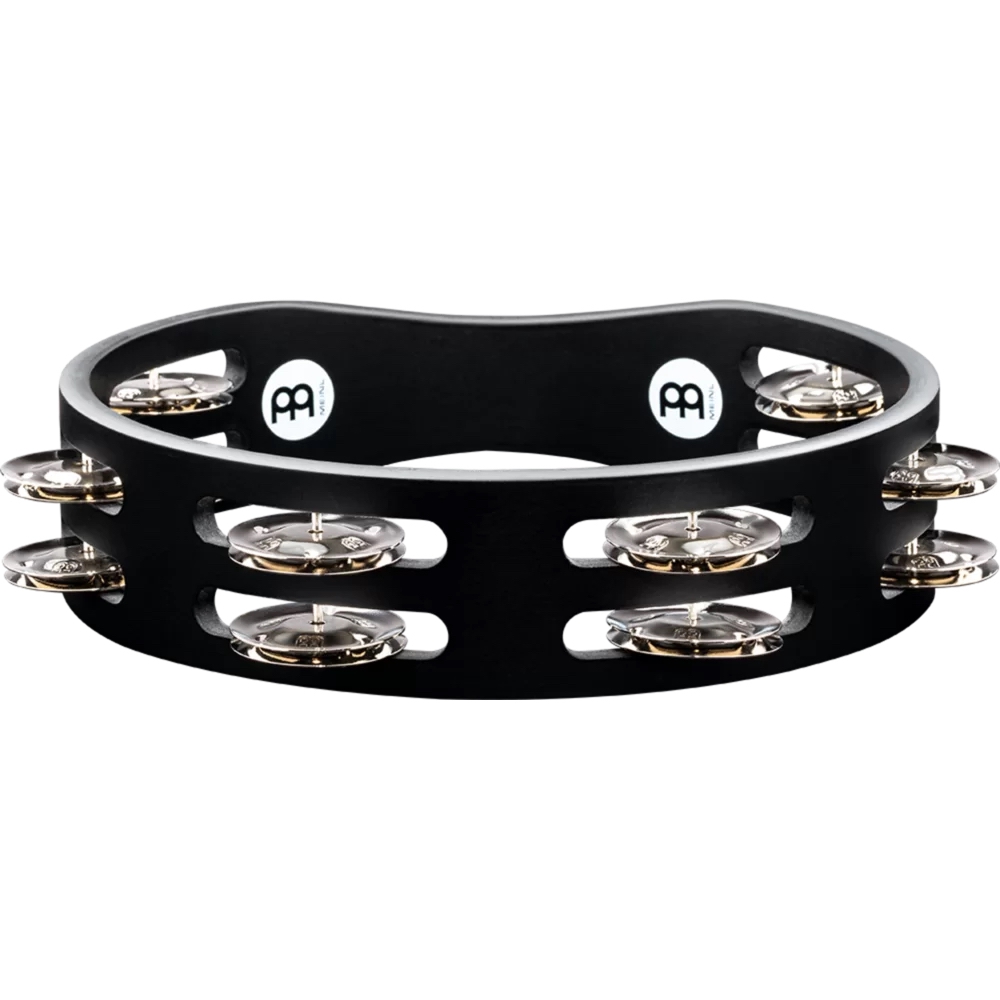 Meinl CTA2S-BK 8" Black Steel Jingle Wood Compact Tamburin (Siyah) 5