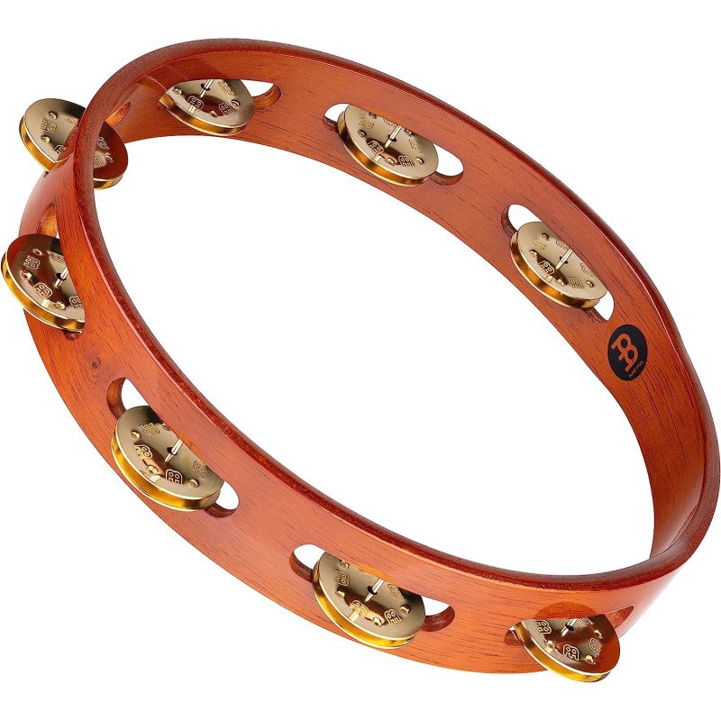 Meinl Wood Brass Jingle Hand Tamburin (Antique Brown) 1