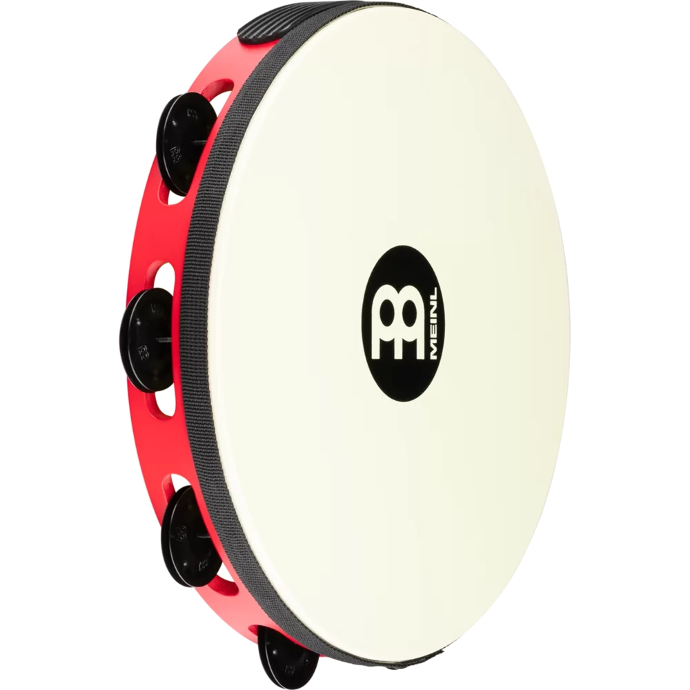 Meinl TAH1BK-R-TF Tour Jingle Wood True Feel Head 1 Row Tamburin (Red Black) 2