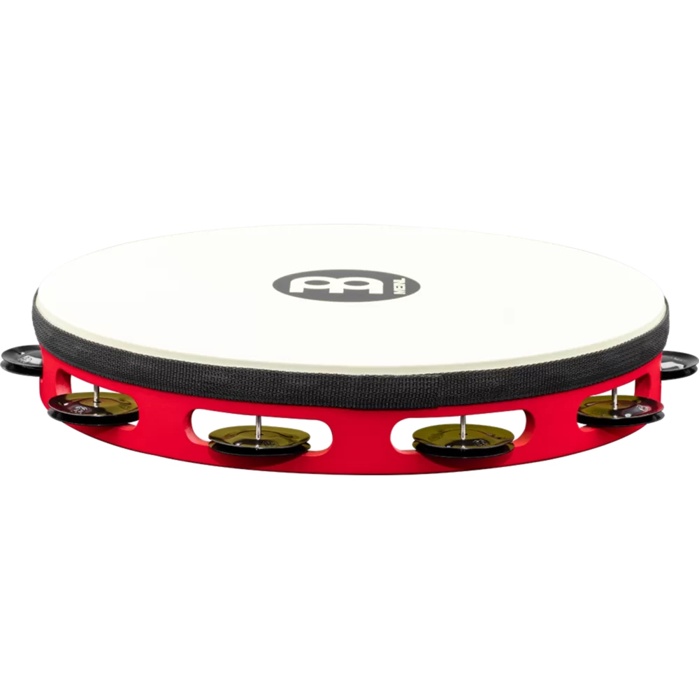 Meinl TAH1BK-R-TF Tour Jingle Wood True Feel Head 1 Row Tamburin (Red Black) 5
