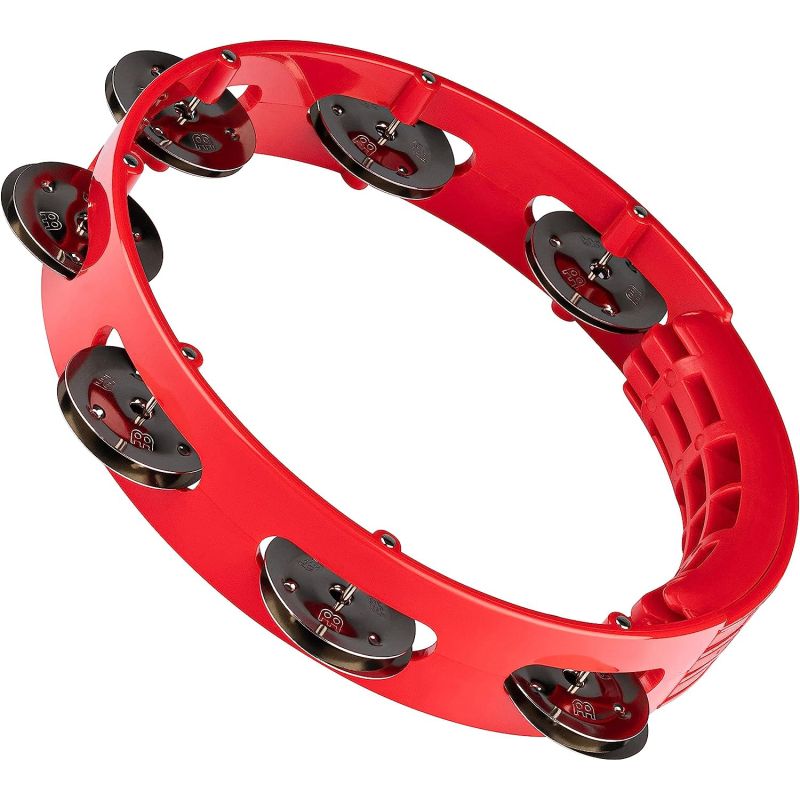 Meinl HTT8R Stainless Steel Jingle 1-Row 8" Tour Tamburin (Kırmızı) 1