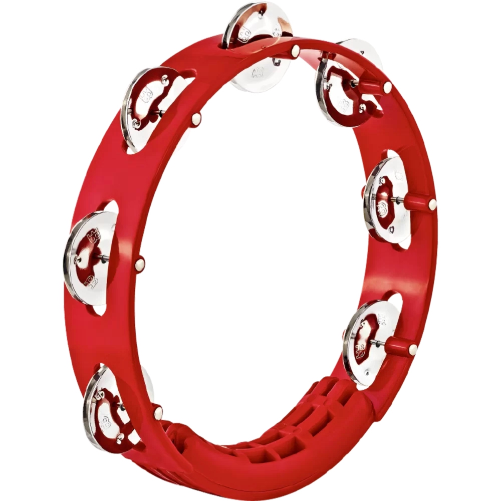 Meinl HTT8R Stainless Steel Jingle 1-Row 8" Tour Tamburin (Kırmızı) 2