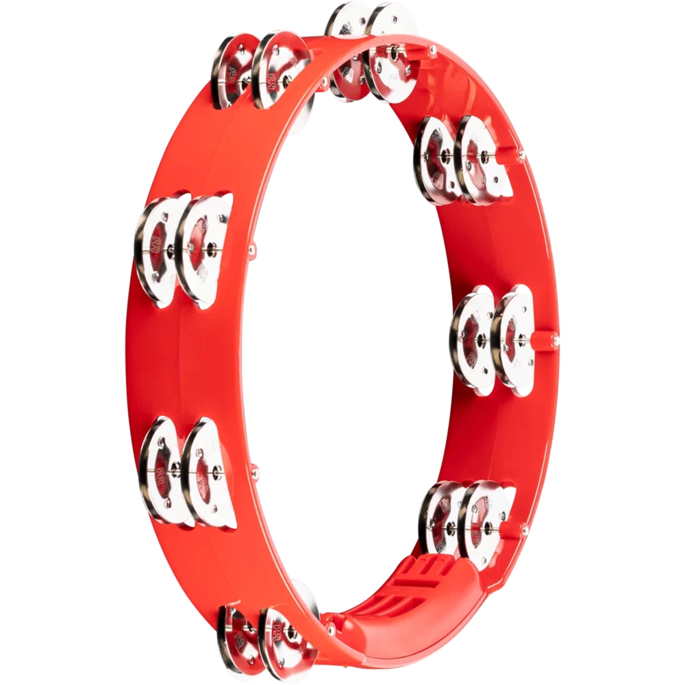 Meinl HTT10R Stainless Steel Jingle 2-rows 10" Tour Tamburin (Kırmızı) 3