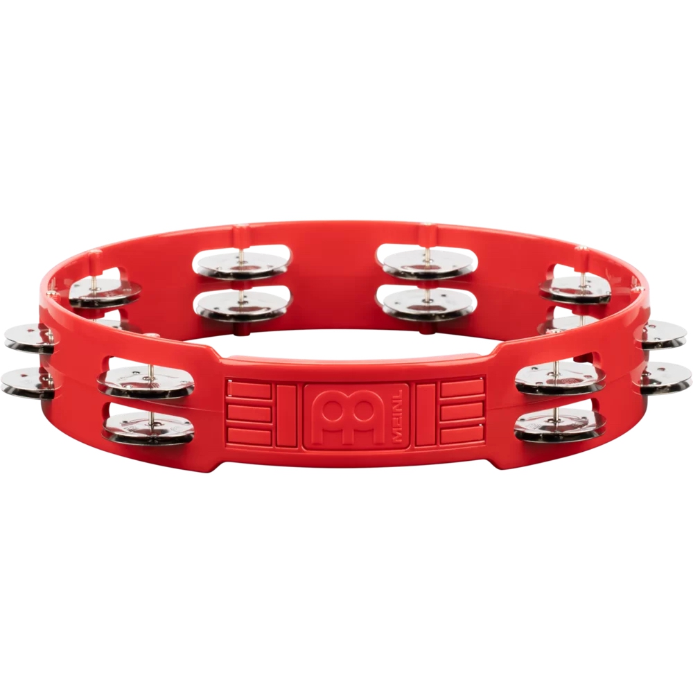 Meinl HTT10R Stainless Steel Jingle 2-rows 10" Tour Tamburin (Kırmızı) 5