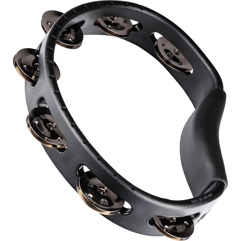Meinl HTBK Stainless Steel Jingles 1 Row Hand Tamburin (Siyah) 1