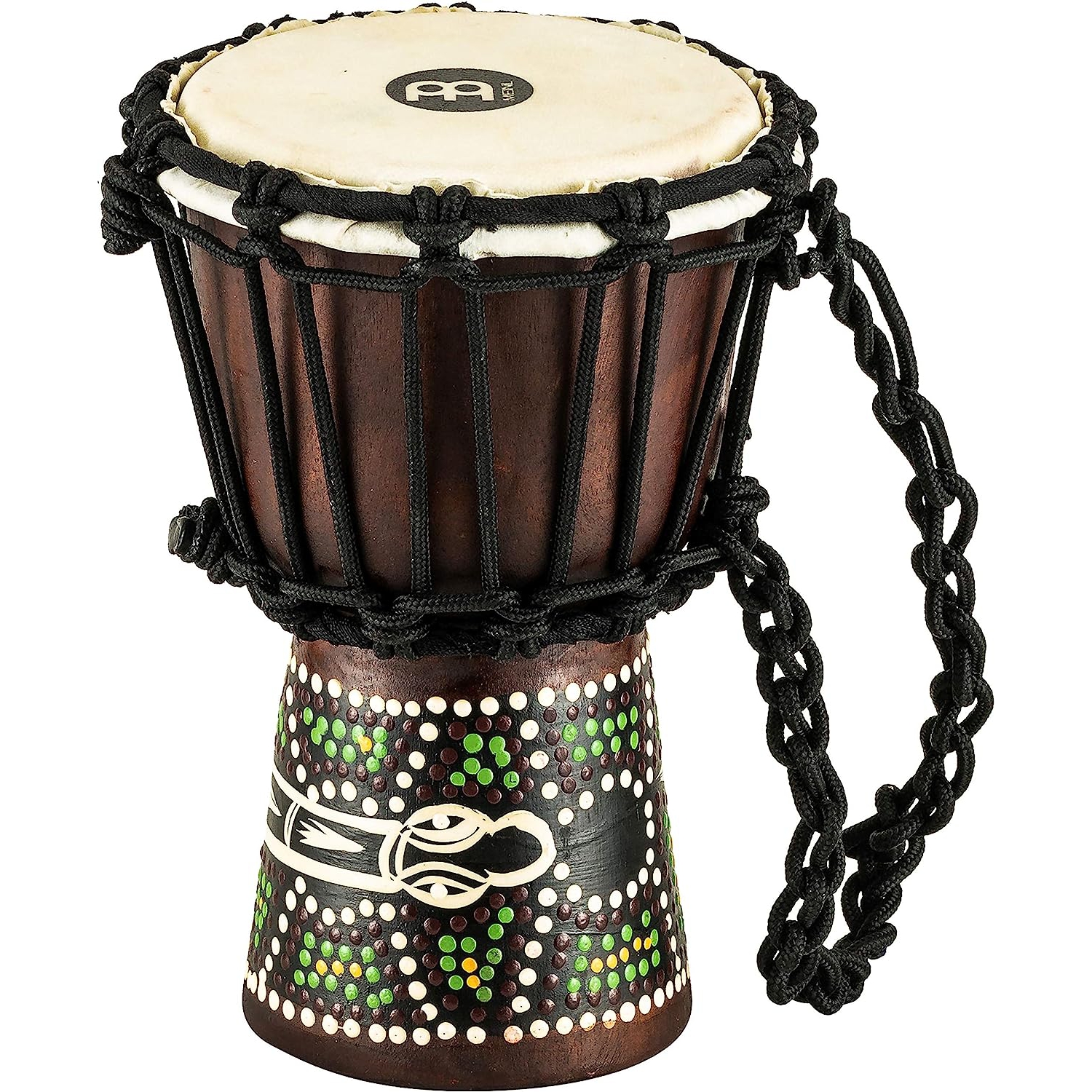 Meinl HDJ6-XXS African Style XX-Small Djembe (Dark Brown) 1