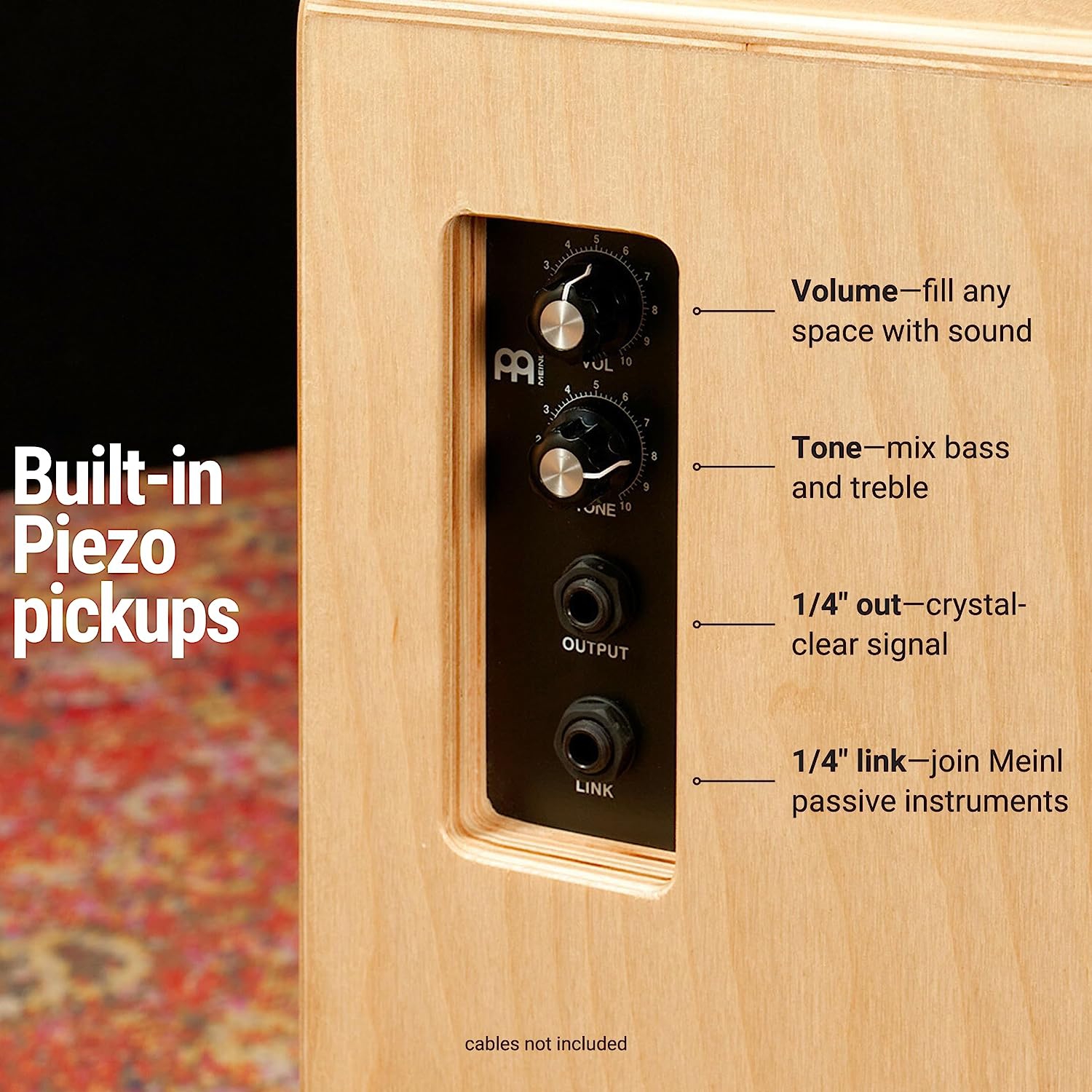 Meinl PSC100NT Snarecraft Elektro Cajon (Natural) 3