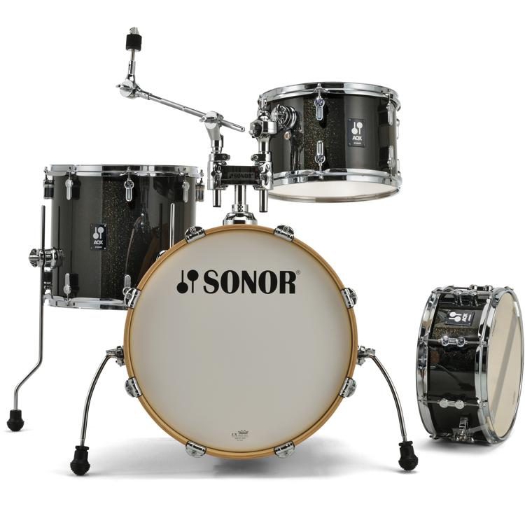 Sonor AQX Jazz 4-Parça Akustik Davul Seti (Black Midnight Sparkle) 2