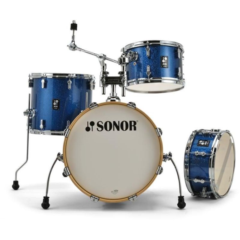 Sonor AQX Jazz 4-Parça Akustik Davul Seti (Blue Ocean Sparkle) 1