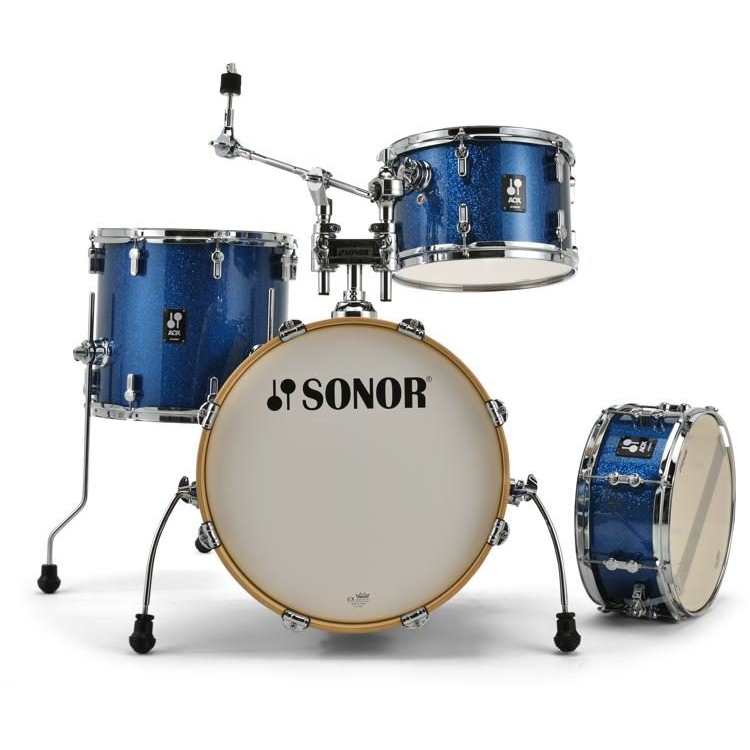Sonor AQX Jazz 4-Parça Akustik Davul Seti (Blue Ocean Sparkle) 2