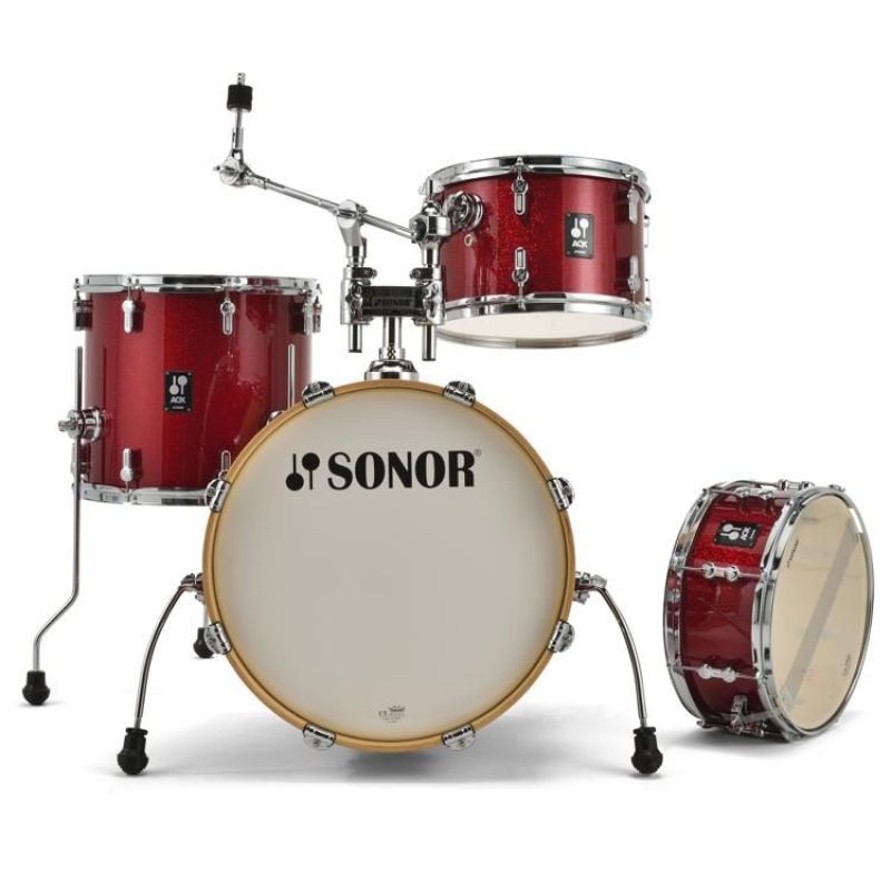Sonor AQX Jazz 4-Parça Akustik Davul Seti (Red Moon Sparkle) 1