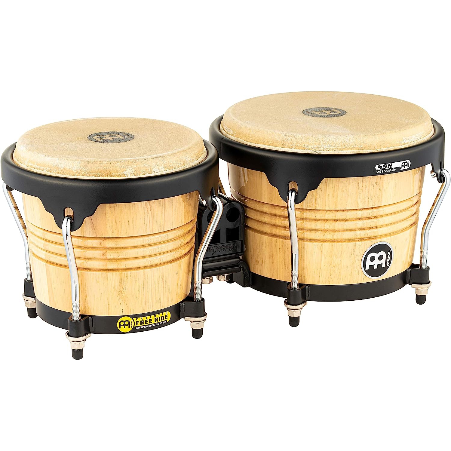 Meinl FWB190NT Free Ride Series 6.75" / 8" Bongo Set (Natural) 2