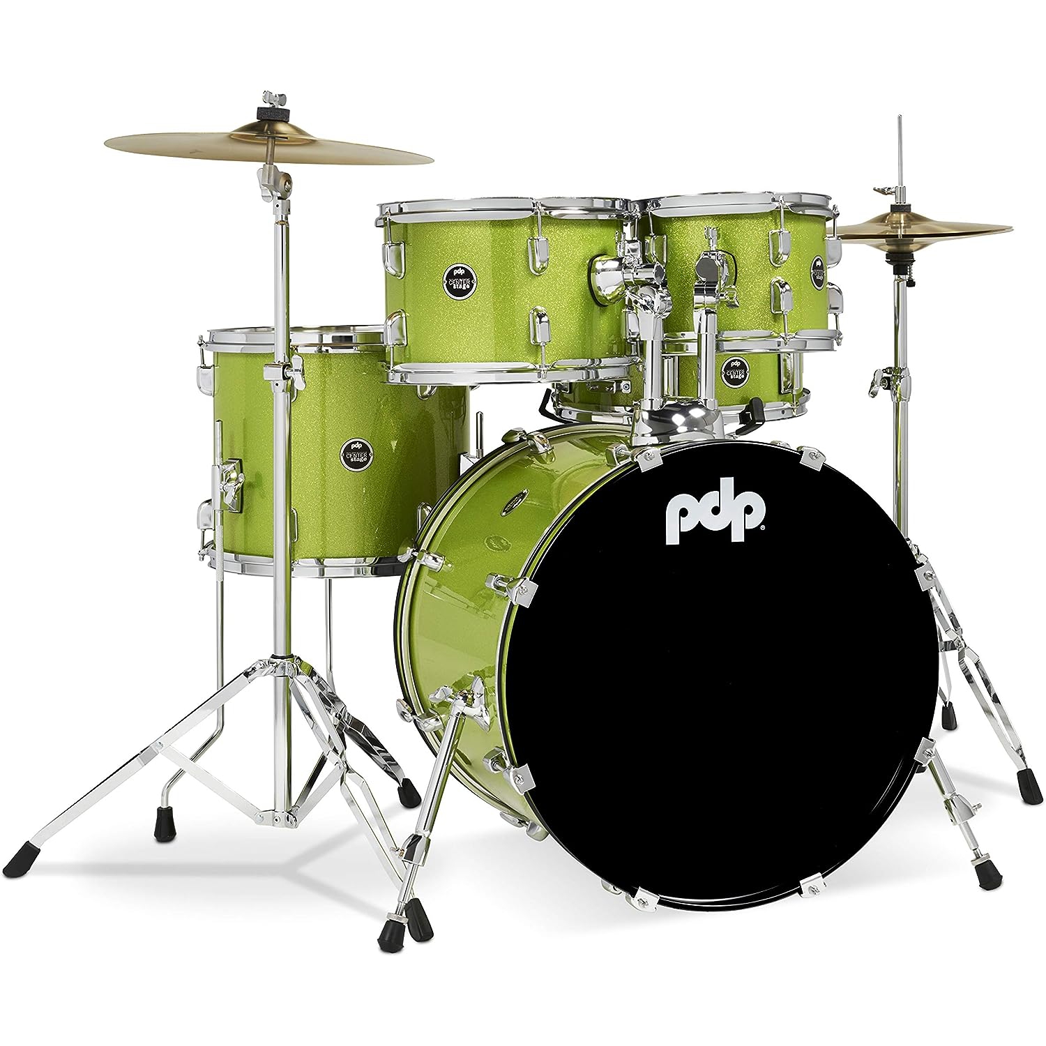 PDP Drums Centerstage 20'' 5-Parça Akustik Davul Seti (Electric Green) 2