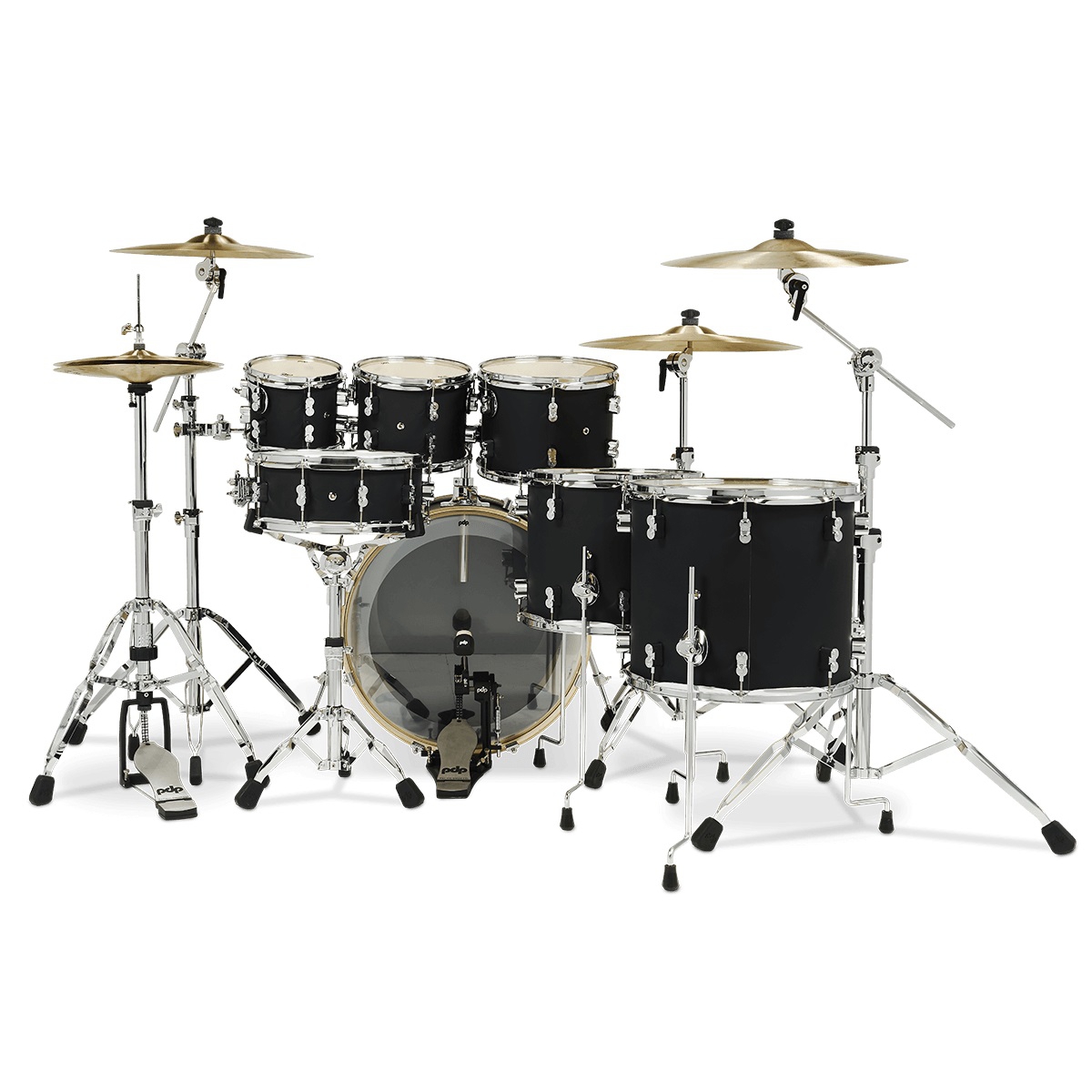 PDP Drums Concept Akçaağaç 7-Parça Akustik Davul (Mat Siyah) 3
