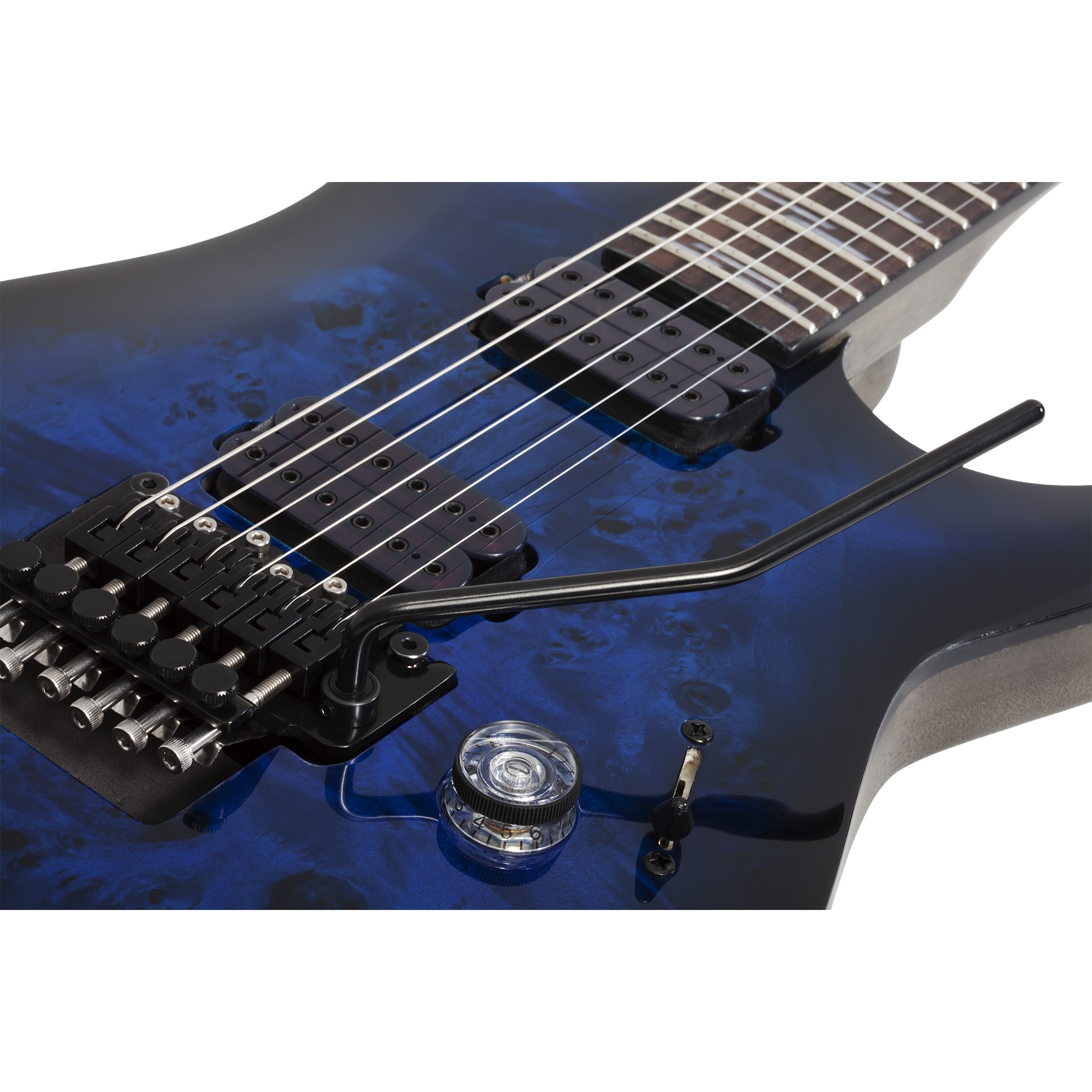 Schecter Omen Elite-6 FR Elektro Gitar (See-thru Blue) 5