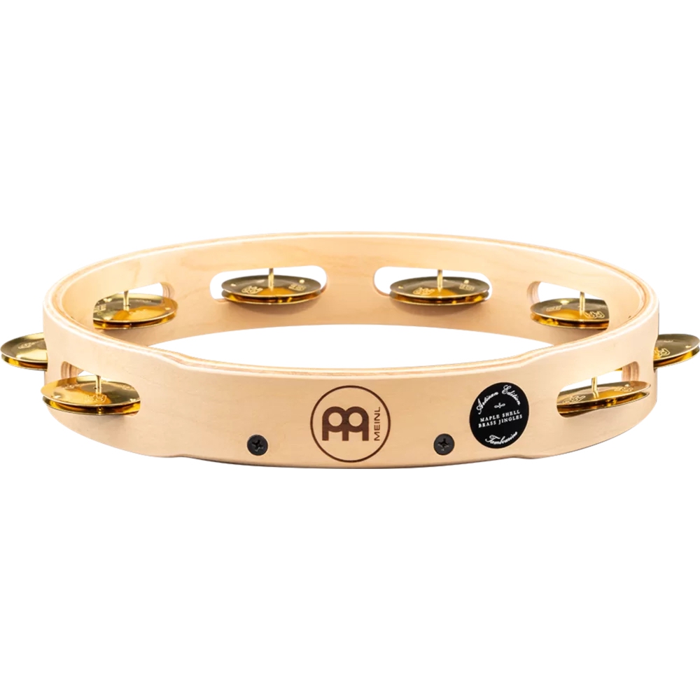 Meinl AE-MTA1B Artisan Maple Wood Solid Brass Jingle 1 Row 10" Tour Tamburin (Natural) 4