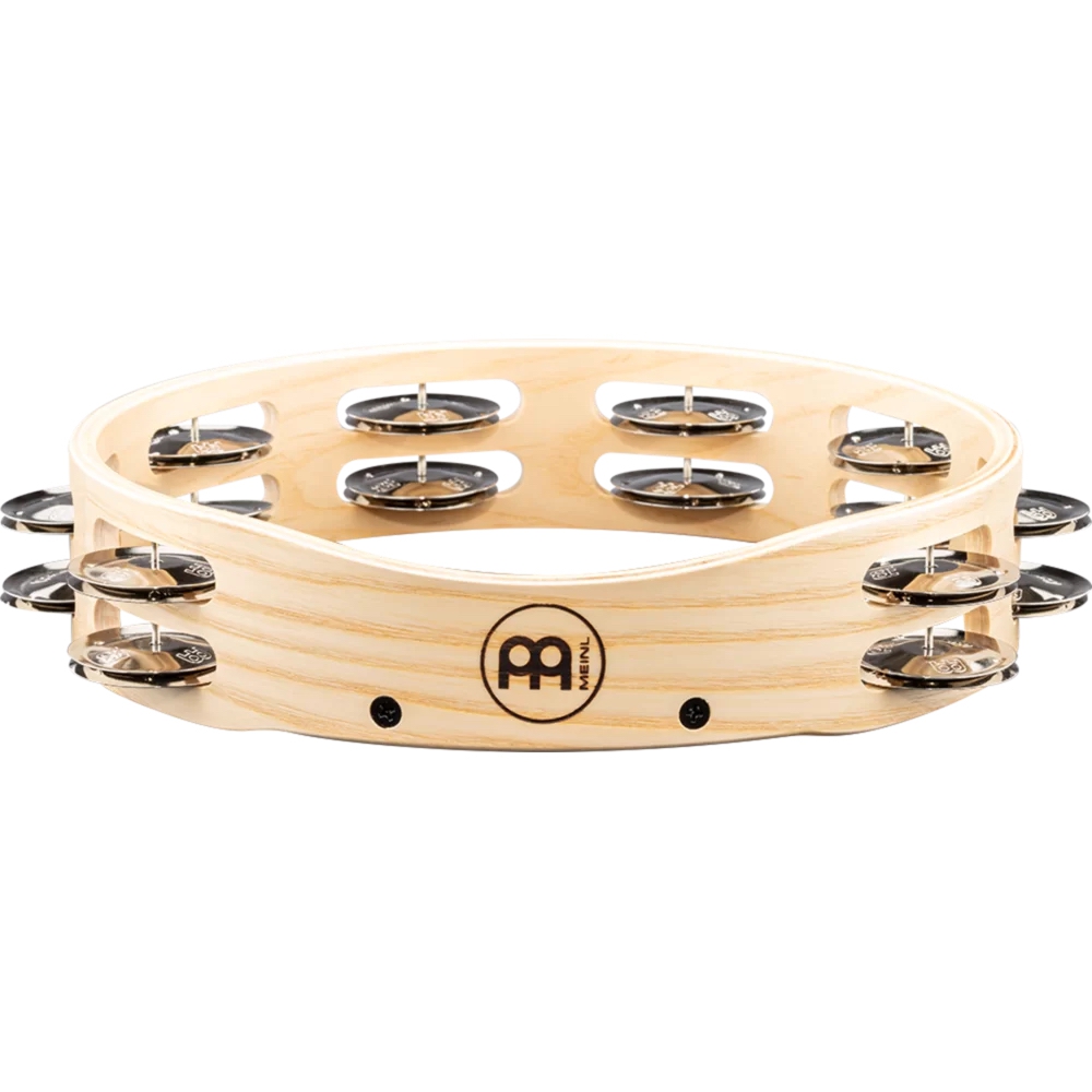 Meinl AE-ATA2S Artisan Ash Shell Steel Jingles 2 Rows 10" Tamburin (Natural) 4