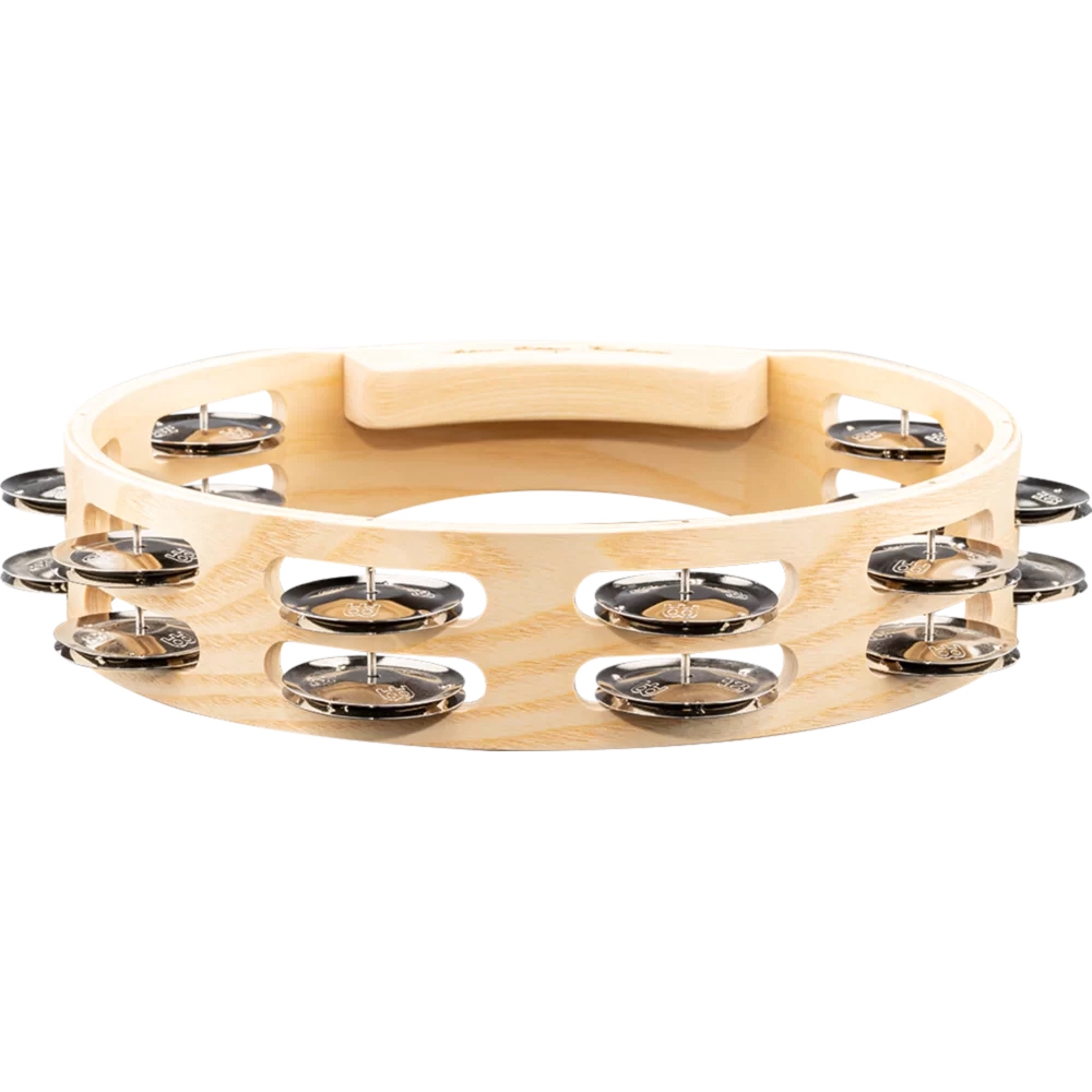 Meinl AE-ATA2S Artisan Ash Shell Steel Jingles 2 Rows 10" Tamburin (Natural) 5