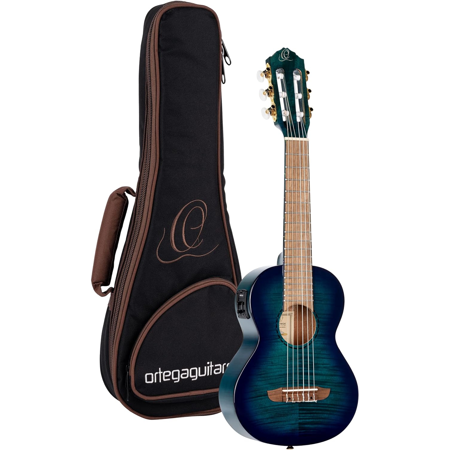 Ortega Mini Travel Series 17" Elektro Guitalele (Blue Fade Maun) 2