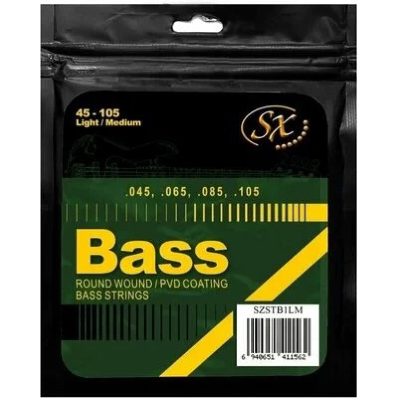 SX SZSTB1LM Light Top Medium Bottom Bas Gitar Teli (045-0.0105) 1