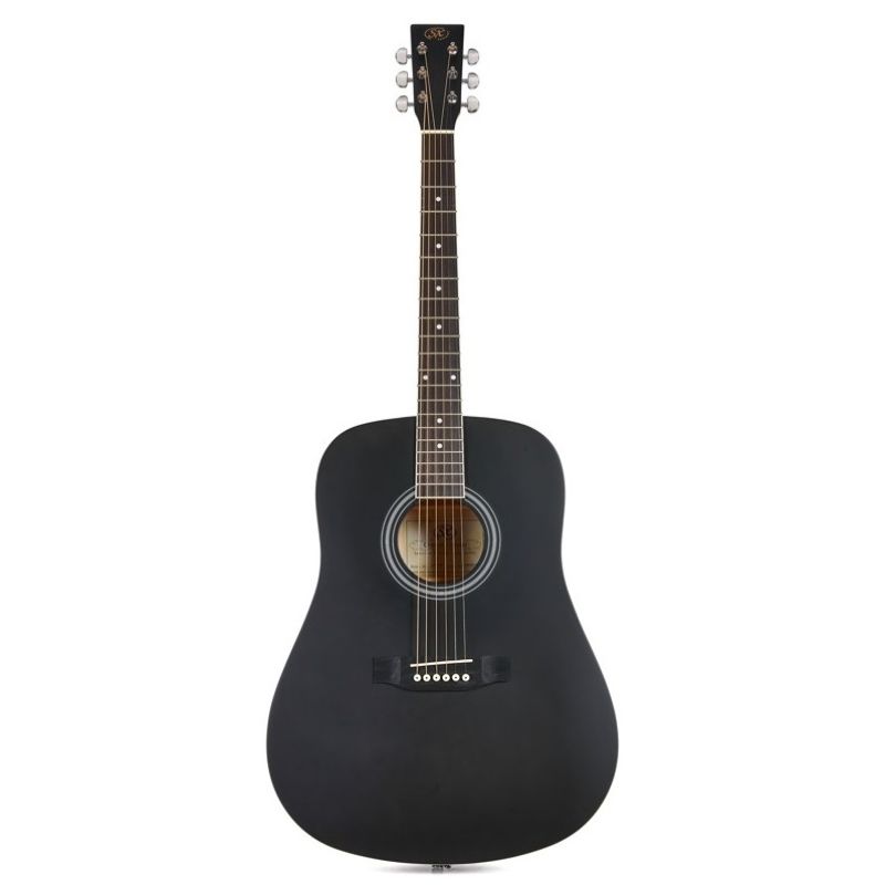 SX SD204GTBK Dreadnought Akustik Gitar (Parlak Natural) 1