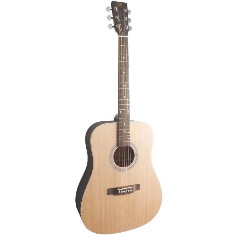 SX SD204GTBK Dreadnought Akustik Gitar (Parlak Natural) 2