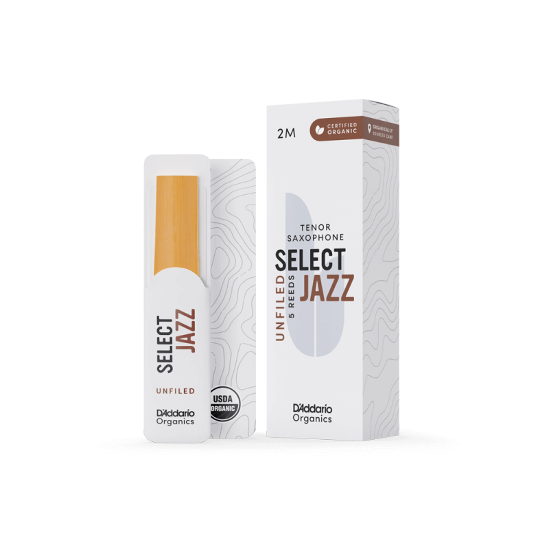 D\'Addario Woodwinds Organic Select Jazz Unfiled Tenor Saksafon Kamışı No:2 Medium 1
