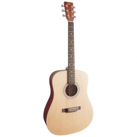 SX SD204 Dreadnought Akustik Gitar (Parlak Natural) 2