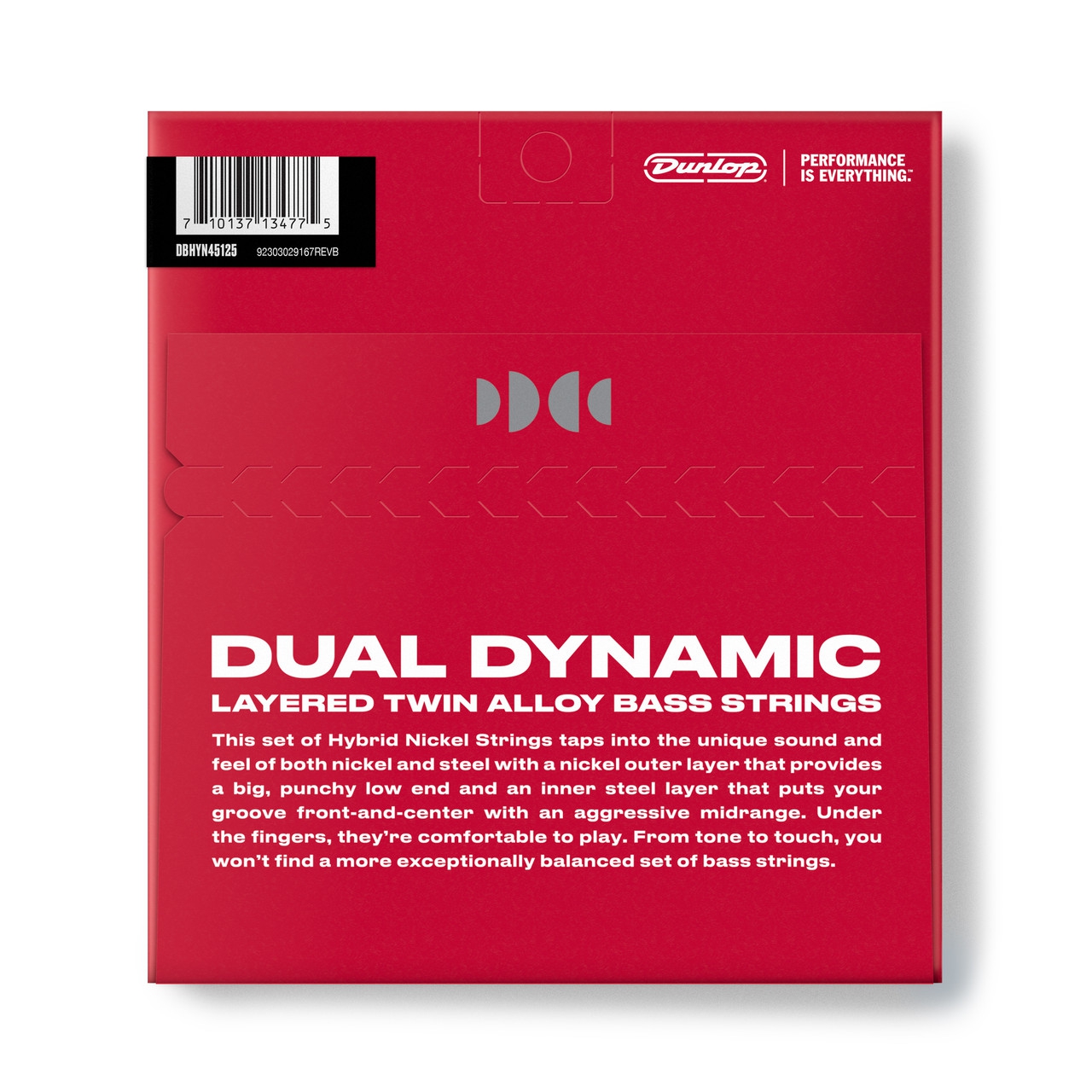 Jim Dunlop DBHYN45125 Hybrid Nickel Bas Gitar Teli (45-125) 3