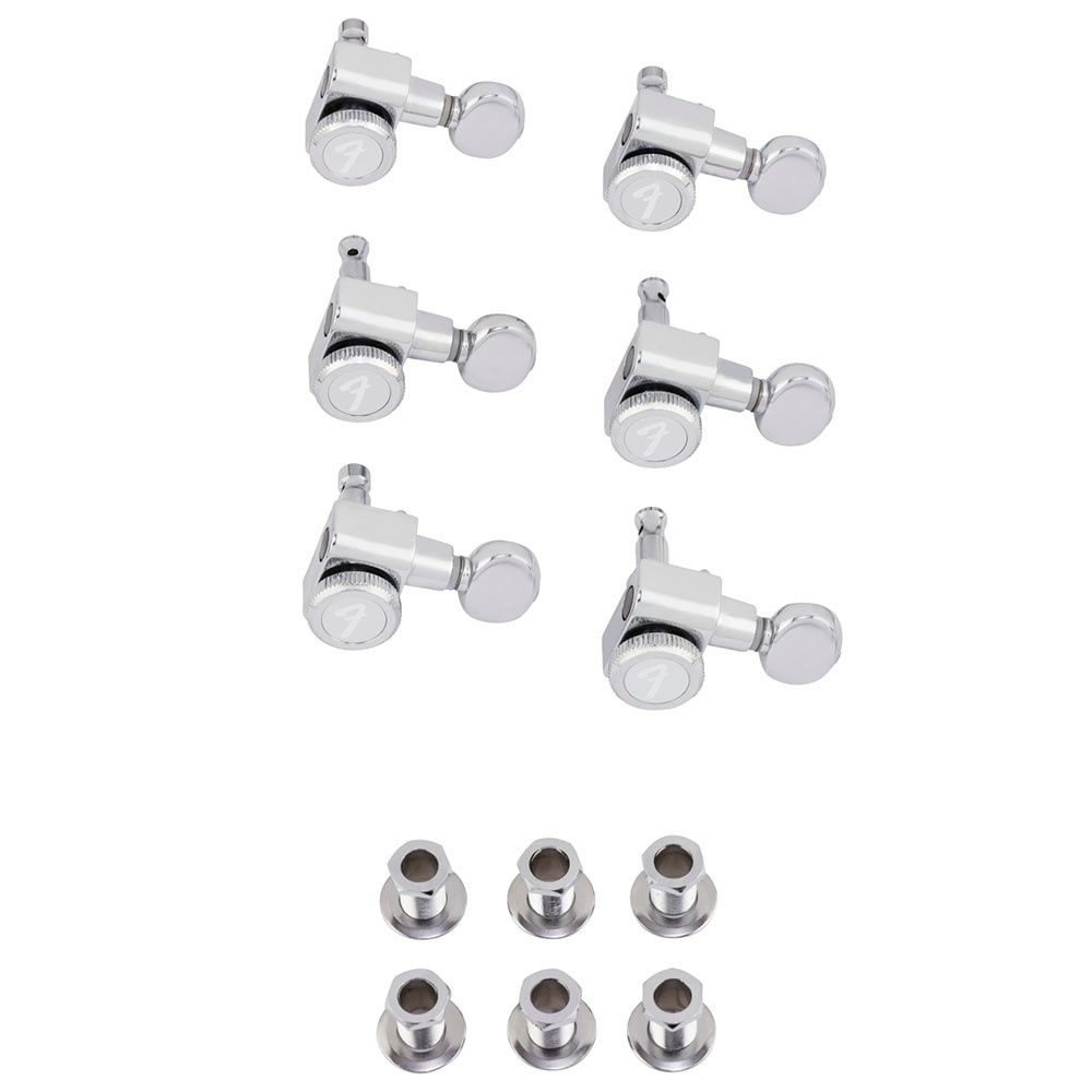 Fender Fender Staggered Kilitli Vintage-Style Buttons Polished Krom 6 Akort Burgusu 1
