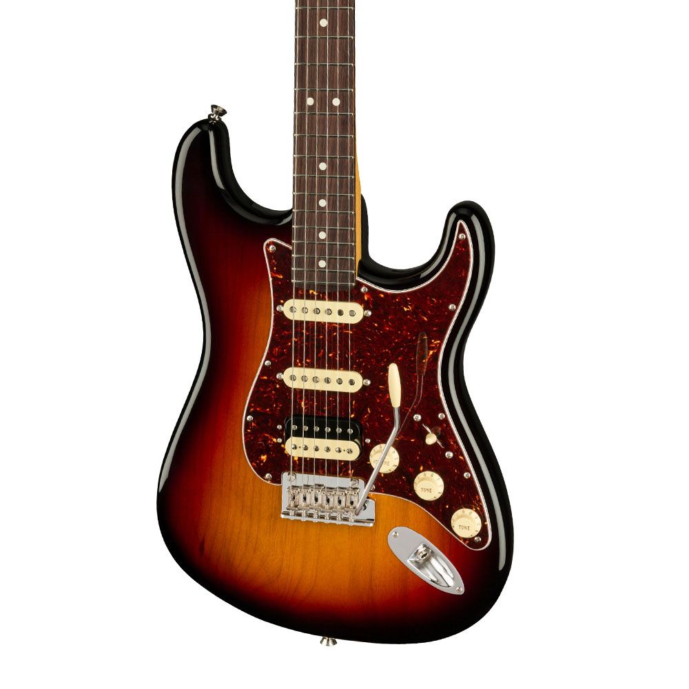 Fender American Professional II Stratocaster HSS Gülağacı Klavye 3-Color Sunburst Elektro Gitar 3