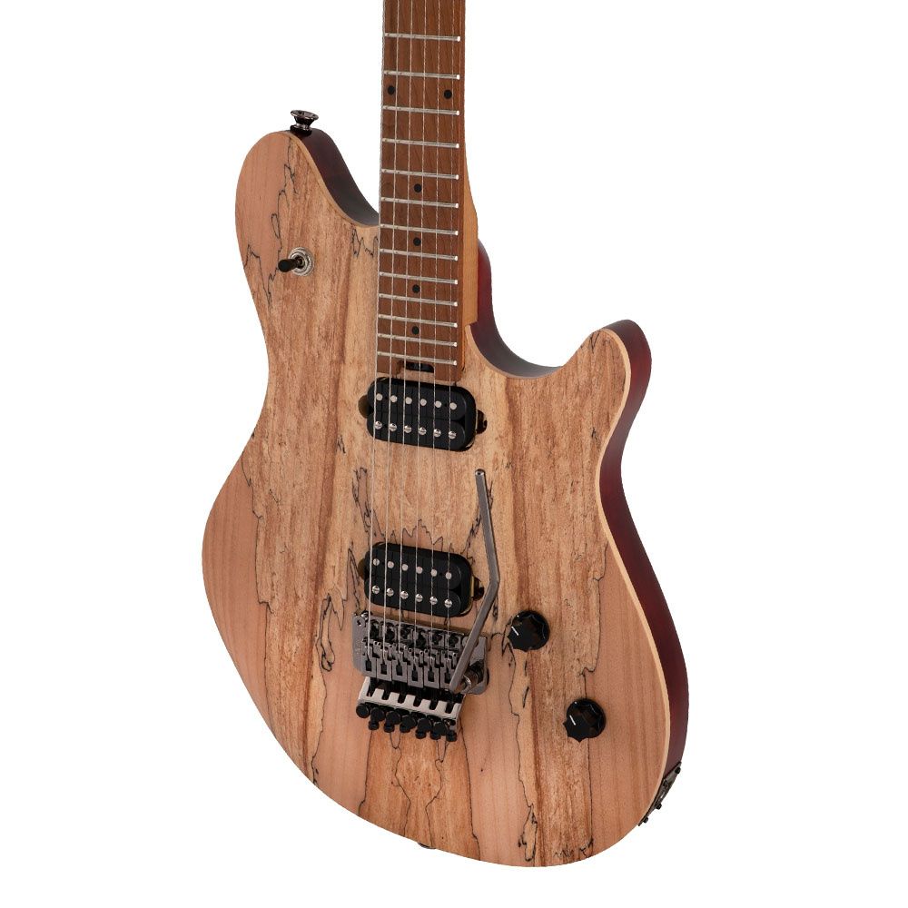 EVH Wolfgang WG Standard Exotic Spalted Maple Baked Akçaağaç Klavye Natural Elektro Gitar 2