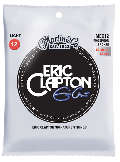 Martin Co MEC12 Clapton's Choice Phosphor Bronze Akustik Gitar Teli Light 12-54 1