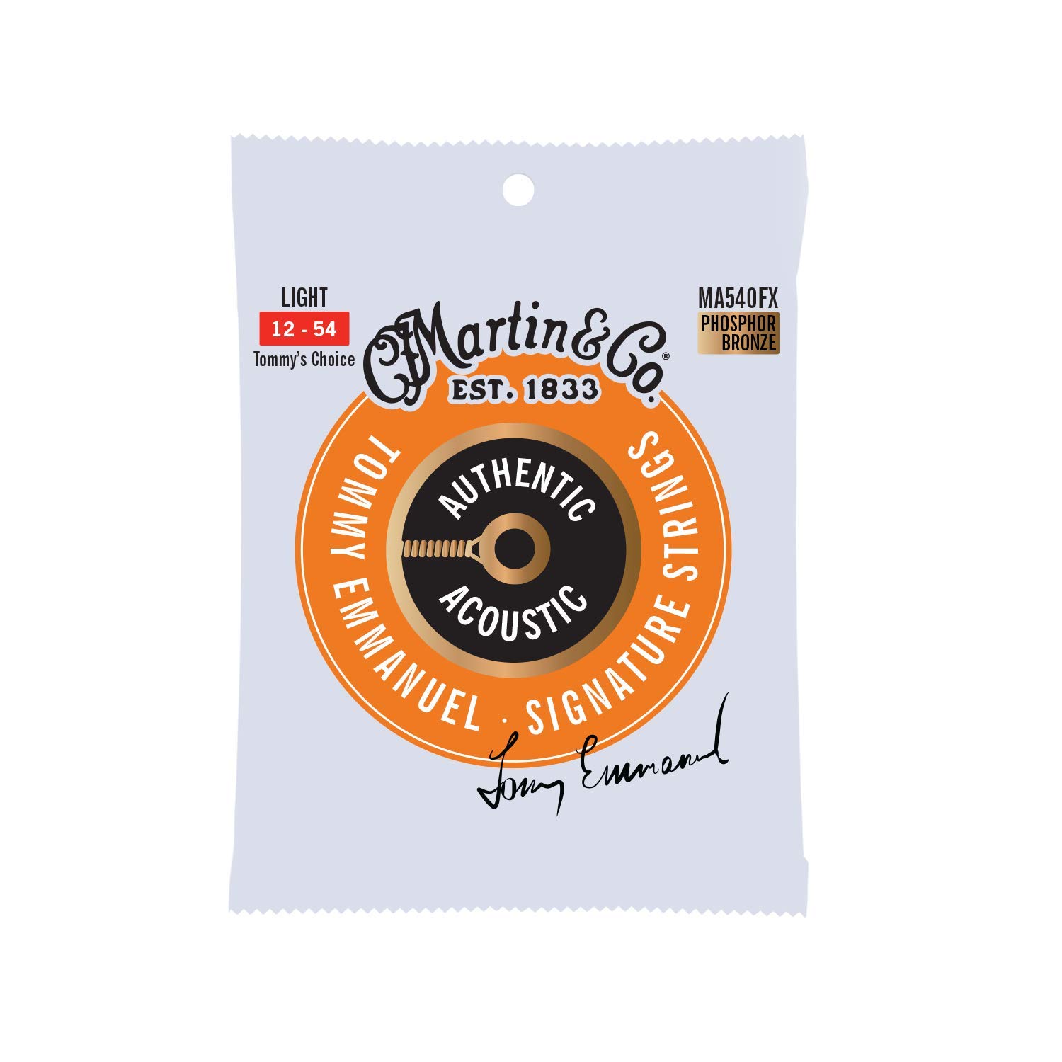 Martin Co MA540FX Flex Core Phosphor Bronze "Tommy Emmanuel's Choice" Akustik Gitar Teli Light 12-54 1
