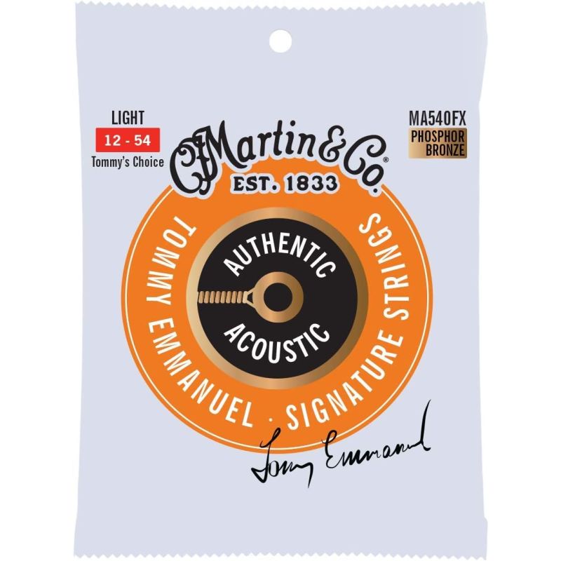 Martin Co MA540FX Flex Core Phosphor Bronze "Tommy Emmanuel's Choice" Akustik Gitar Teli Light 12-54 2