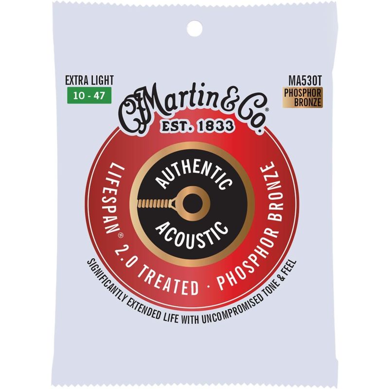Martin Co  MA530T SP Lifespan Treated Akustik Gitar Teli Extra Light 10-47 1