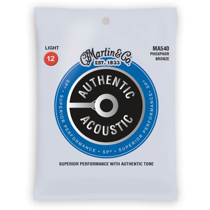 Martin Co MA540 SP Phosphor Bronze Akustik Gitar Telleri (Light 12-54) 1