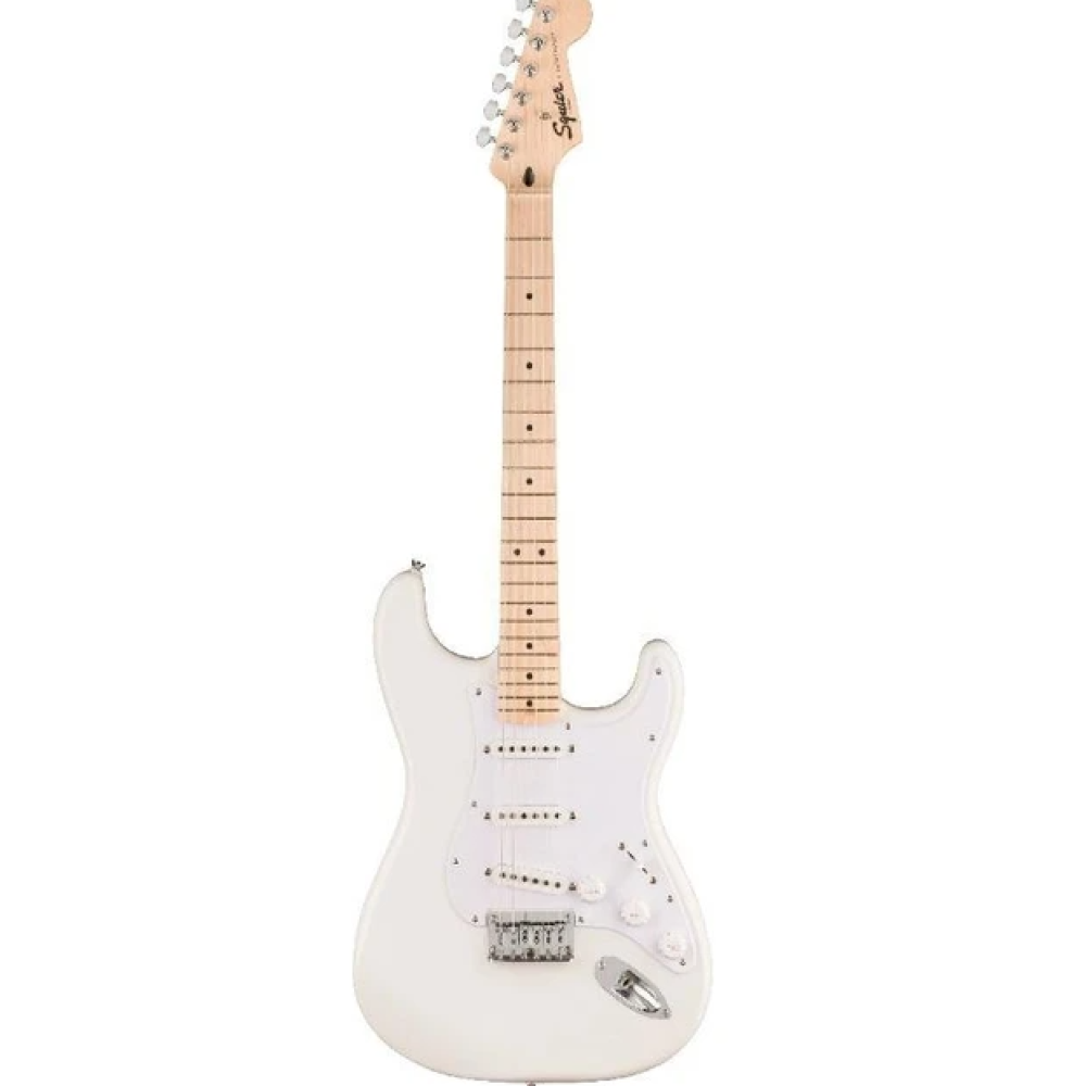 Squier Sonic Stratocaster Hard Tail Akçaağaç Klavye WPG Arctic White Elektro Gitar 1