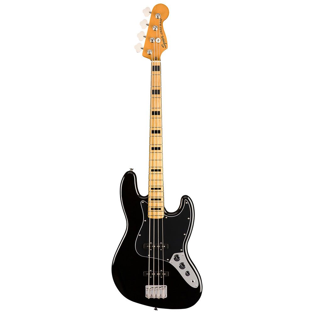 Squier Classic Vibe 70s Jazz Bass Akçaağaç Klavye Black Bas Gitar 1