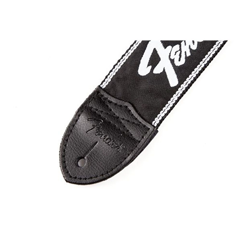 Fender Running Logo Siyah/Beyaz Logo Gitar Askısı 2