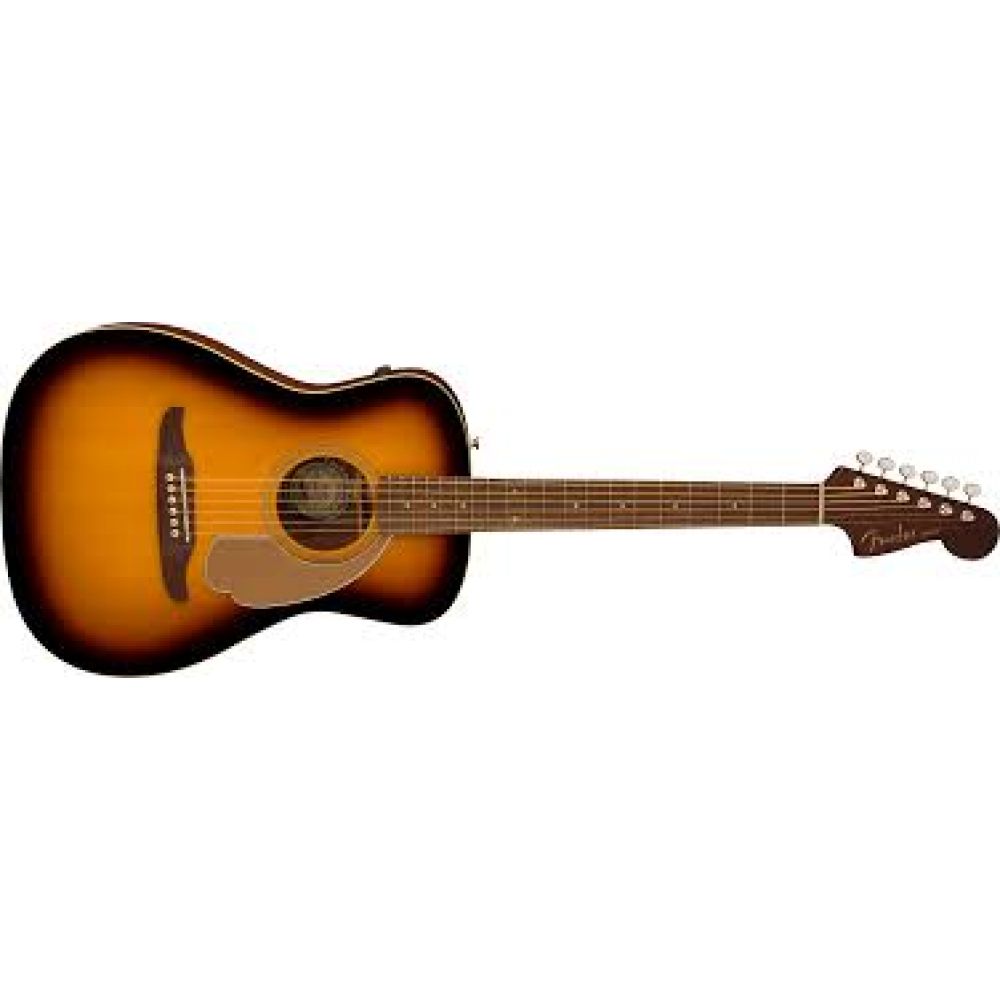 Fender Malibu Player Ceviz Klavye GPG Sunburst Elektro Akustik Gitar 2
