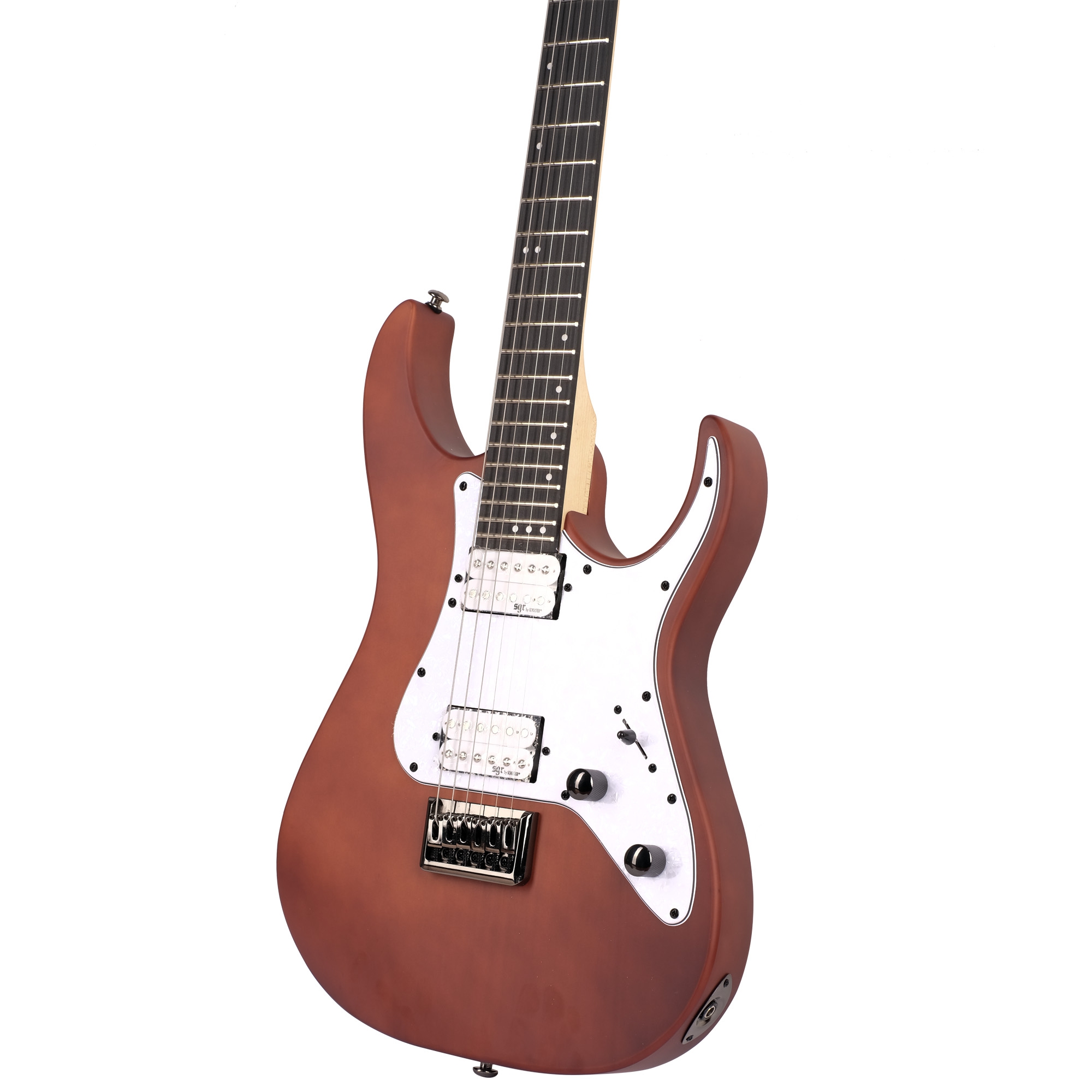 Schecter BANSHEE-6 SGR Elektro Gitar (Walnut Satin Beyaz Pickguard) 3