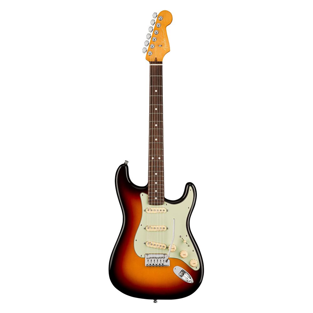 Fender American Ultra Stratocaster Gülağacı Klavye Ultraburst Elektro Gitar 1