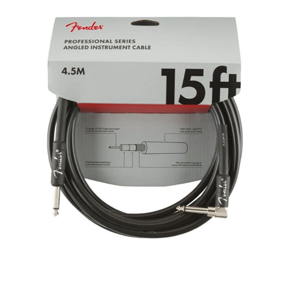 Fender Professional Kill Switch Düz/L Uçlu 4,5m Enstrüman Kablosu 1
