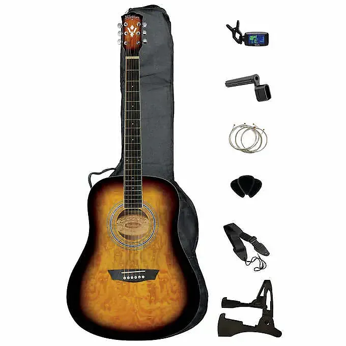 Washburn WSHAGPAKQTTB Exclusive Akustik Gitar Paketi 1