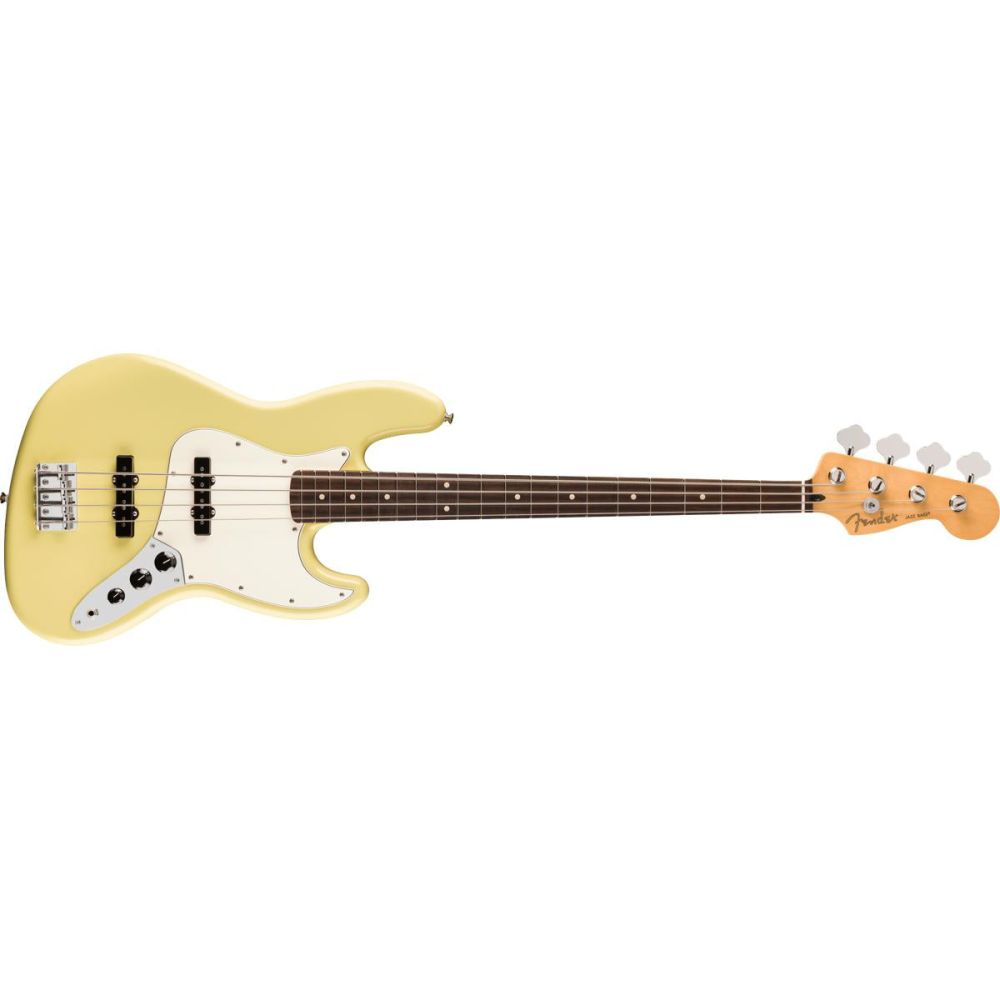 Fender Player II Jazz Bass Gülağacı Klavye Hialeah Yellow Bas Gitar 1
