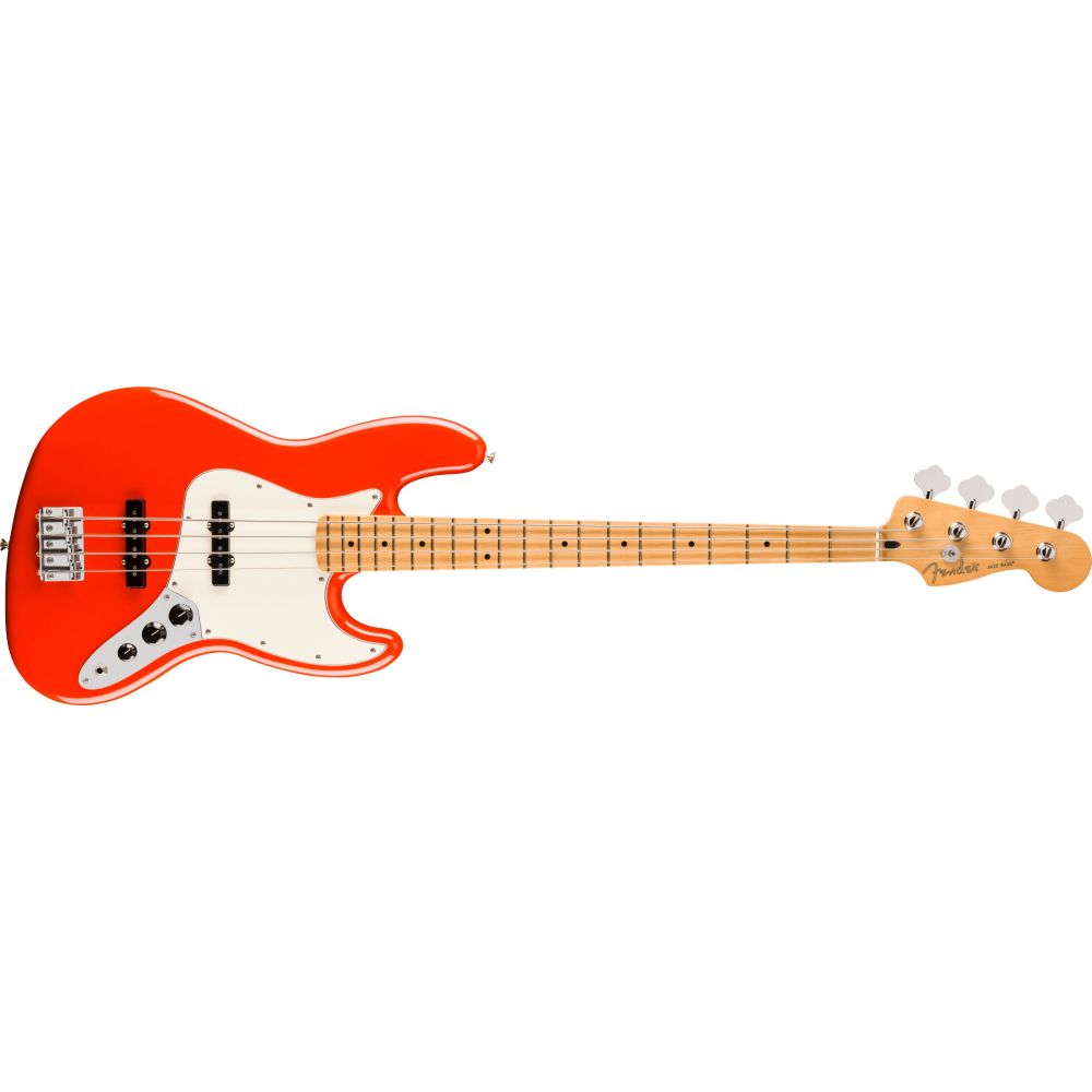 Fender Player II Jazz Bass Akçaağaç Klavye Coral Red Bas Gitar 1